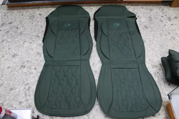 Чехлы на сиденья (Зеленый, Экокожа, с подушкой) SHAANXI, X5000.