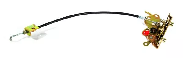 Замок двери (правый, тяга, красный шилдик) HOWO