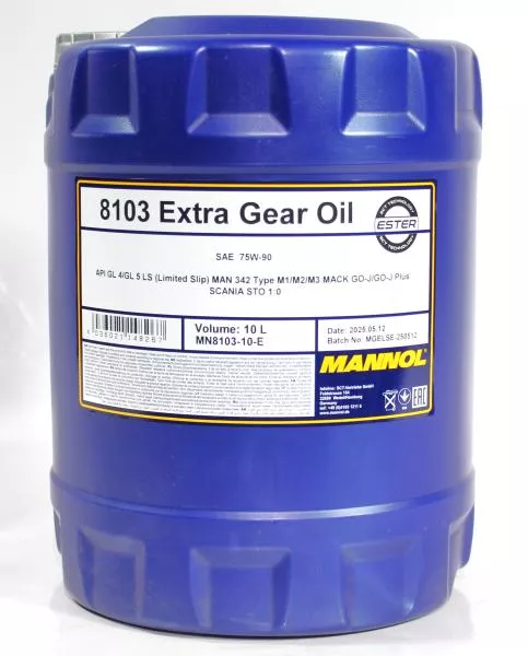 Масло трансмиссионное (10л.) MANNOL, 75W-90