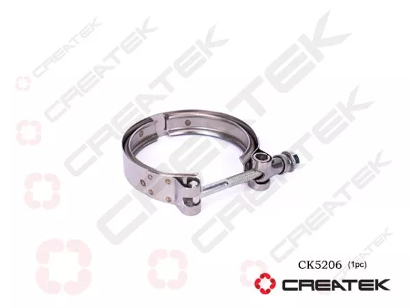 Хомут турбины (Серый, Металл, 62-76) CREATEK, (CK5206)