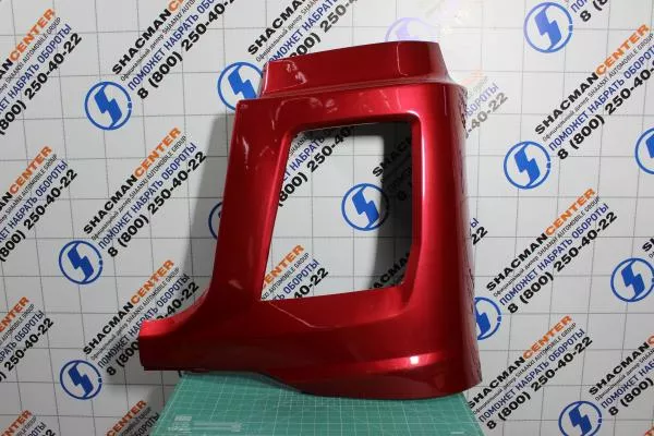 Облицовка фары (L, Красный, Пластик, часть бампера) SHAANXI, X5000, Тягач