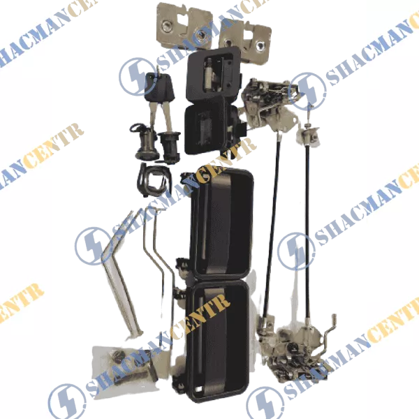 Замок двери  (в сборе, тяги, ручки) HOWO