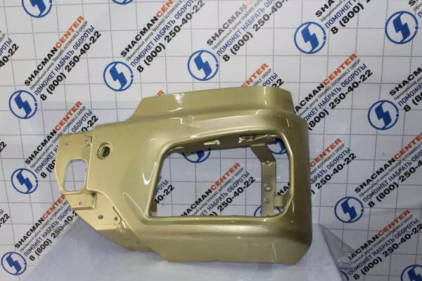 Облицовка фары (L, Золотой, Металл, часть бампера) SHAANXI, X5000, Самосвал