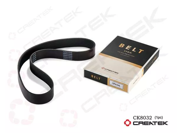 Ремень ручейковый (10PK1045 вентилятора) CREATEK, WP12, WP10, F3000, (CK8032)