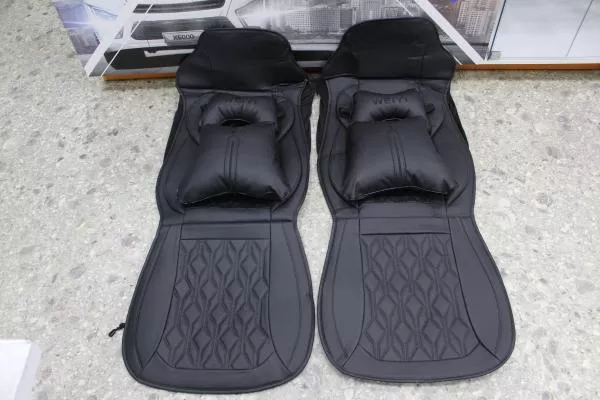 Чехлы на сиденья (Черный, Экокожа, с подушкой) SHAANXI, X5000