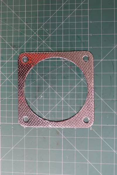 Прокладка гофры коллектора H2, (d-125 под болты 120*120) SHAANXI