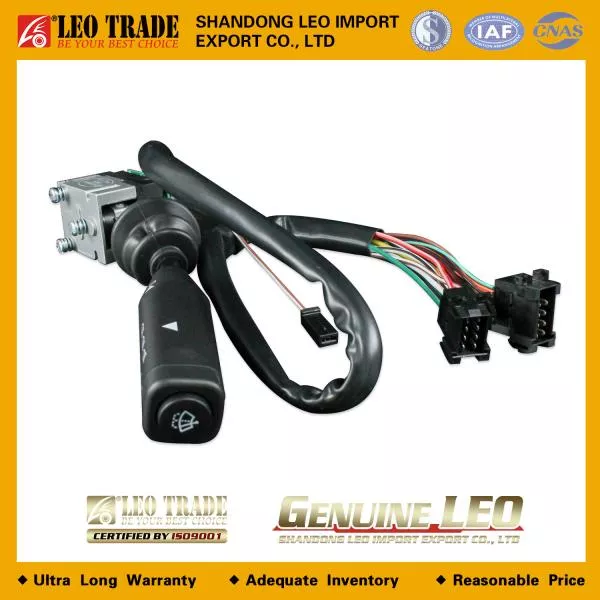 Переключатель поворотов (чёрные фишки ) LEO TRADE, F2000, F3000, (LEO800035A)