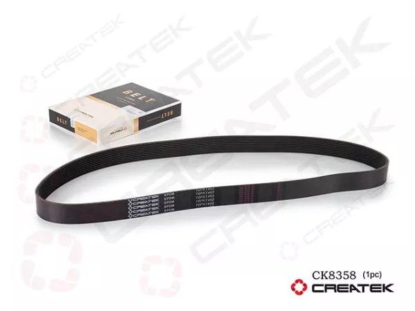 Ремень ручейковый (10PK1462 вентилятора) CREATEK, A7, X3000, D12, WP13, (CK8358, 612600062532)