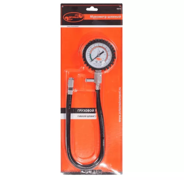 Манометр шинный (12 атм. грузовой с клапаном) АвтоДело