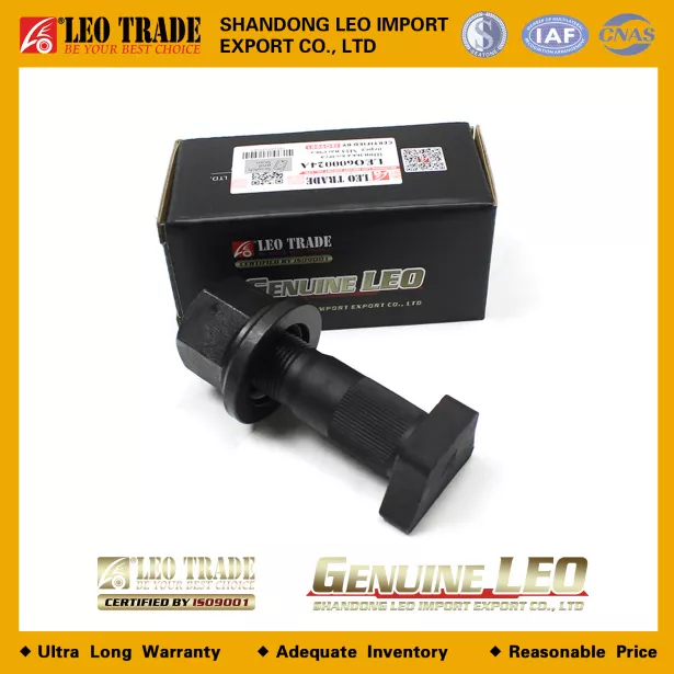 Шпилька колеса D23, L85, (Front, с насечкой) LEO TRADE, (LEO600024A) для грузовиков *