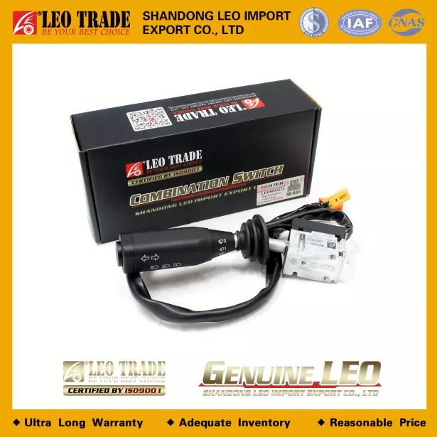 Переключатель поворотов (желтая,красная фишки) LEO TRADE, A5, (LEO800032A) для грузовиков *