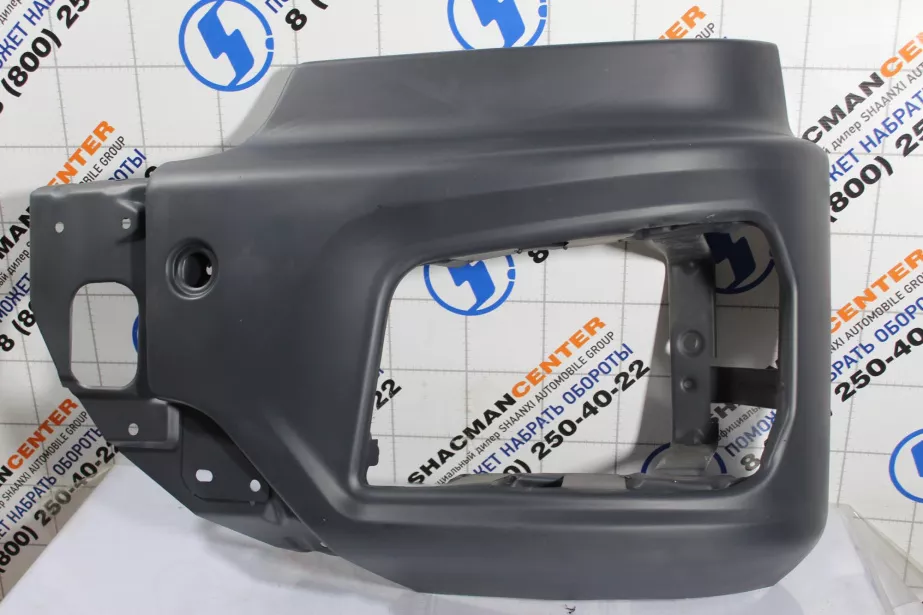 Облицовка фары (L, Серый, Металл, часть бампера) SHAANXI, X5000, Самосвал для грузовиков *