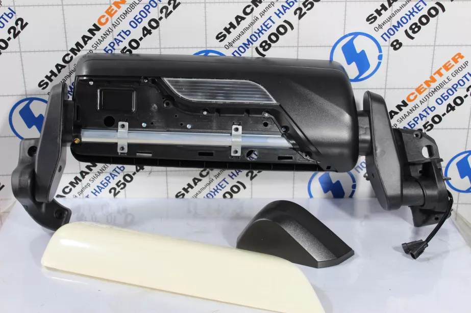Зеркало заднего вида (L, Без окраса, в сборе, подогрев+эл.регулировка) SHAANXI, X3000 для грузовиков *