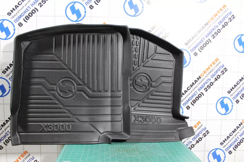 Коврики резиновые (Резина, с бортиком) SHAANXI, X3000 для грузовиков *