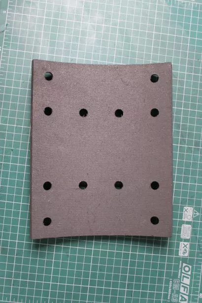 Накладка тормозная (Rear, 12 отверстий, 180х220) CREATEK, T5G, MCP16, (CK9237, WG9761450185) для грузовиков *