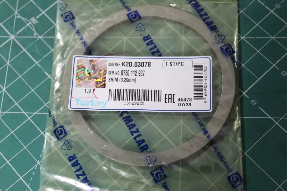 Шайба 3,200 (Металл) SHAANXI, ZF, (0730112937) для грузовиков *