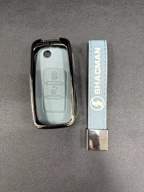 Чехол ключа зажигания (Синий, Экокожа) SHAANXI, X3000 для грузовиков *