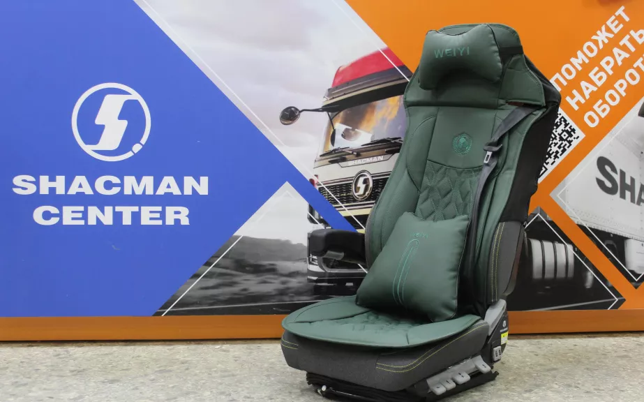 Чехлы на сиденья (Зеленый, Экокожа, с подушкой) SHAANXI, X5000. для грузовиков *