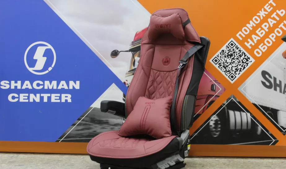 Чехлы на сиденья (Красный, Экокожа, с подушкой) SHAANXI, X5000 для грузовиков *