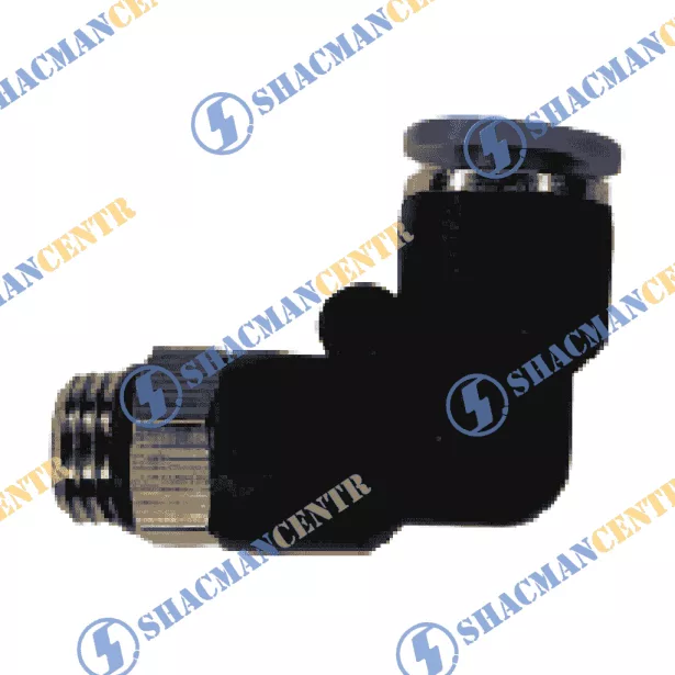 Фитинг угловой D6 (наружная резьба 10*1) (Синий, Пластик) HOWO для грузовиков *