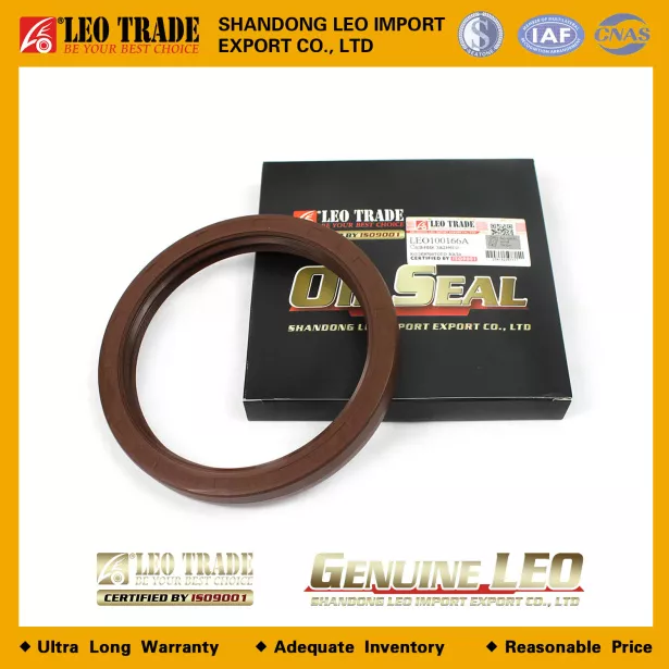 Сальник коленвала D140, H16, (Rear, резина с пружинкой, 115*140*16) LEO TRADE, (LEO100166A) для грузовиков *