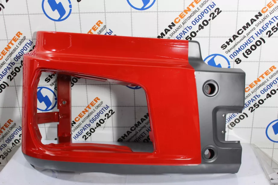 Облицовка фары (R, Красный, Металл, часть бампера) SHAANXI, X3000 для грузовиков *