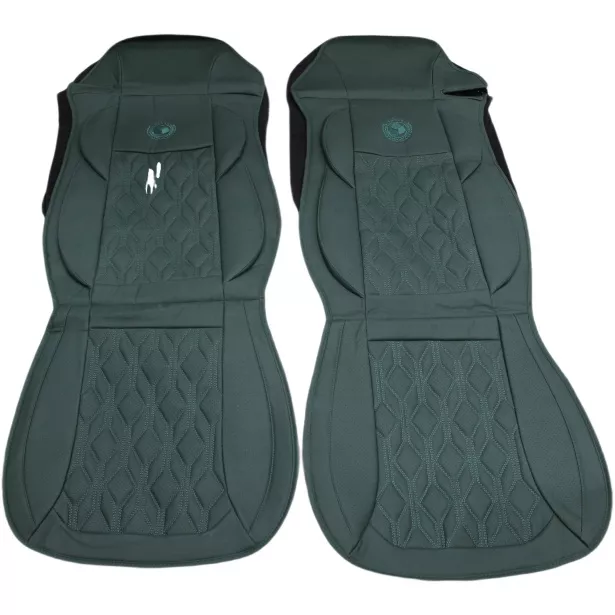 Чехлы на сиденья (Зеленый, Экокожа, с подушкой) SHAANXI, X5000. для грузовиков *