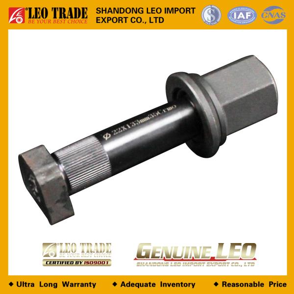 Шпилька колеса D22, L130, (Rear, с насечкой, с пылезащитным колпачком) LEO TRADE, (LEO600030A)