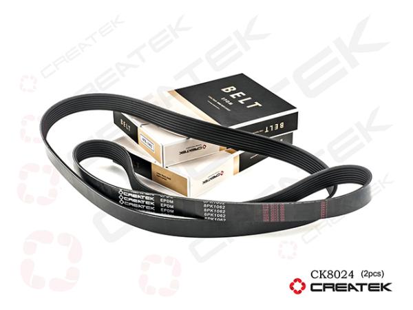 Ремень ручейковый (8PK1062 вентилятора) CREATEK, (CK8024)