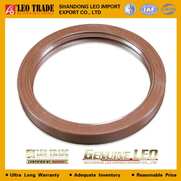 Сальник коленвала D115, H12, (Front, 95*115*12, резина с пружинкой) LEO TRADE, (LEO100127A)