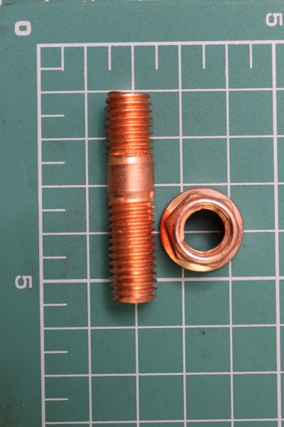 Болт крепления турбины D10, L55, (Медь) HOWO