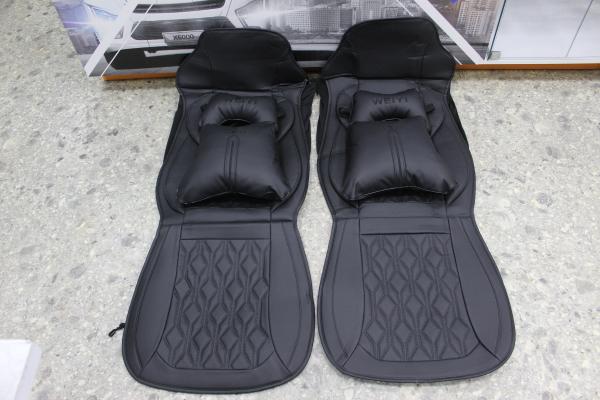 Чехлы на сиденья (Черный, Экокожа, с подушкой) SHAANXI, X5000