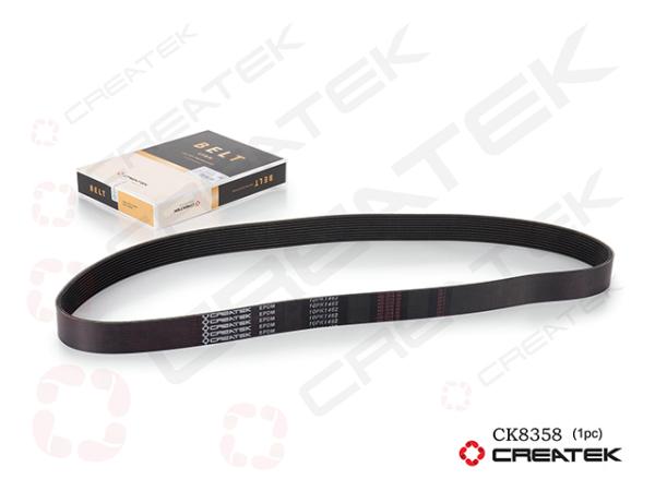Ремень ручейковый (10PK1462 вентилятора) CREATEK, A7, X3000, D12, WP13, (CK8358, 612600062532)