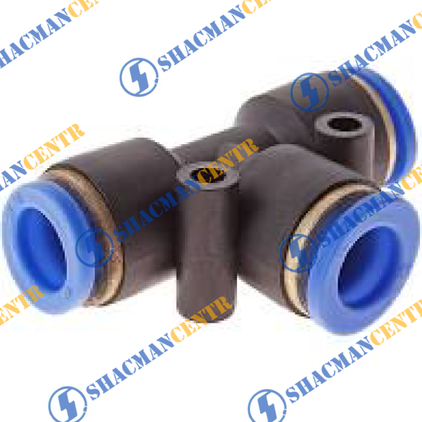 Фитинг на воздушный шланг тройник D6 H (Синий, Пластик) HOWO