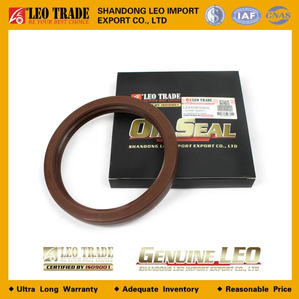 Сальник коленвала D140, H16, (Rear, резина с пружинкой, 115*140*16) LEO TRADE, (LEO100166A)