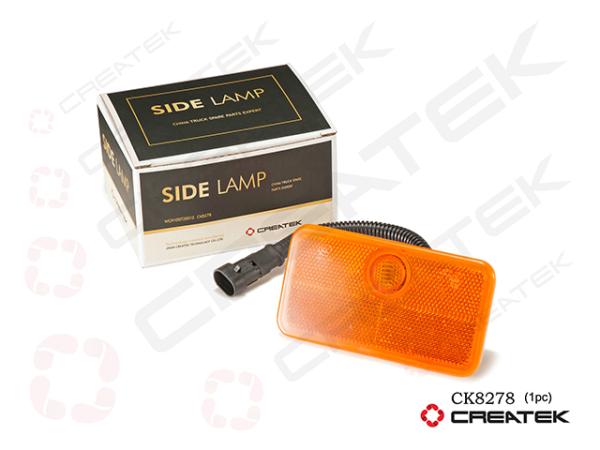 Фонарь габаритный боковой (Желтый, Пластик, на борт ) CREATEK, (CK8278)